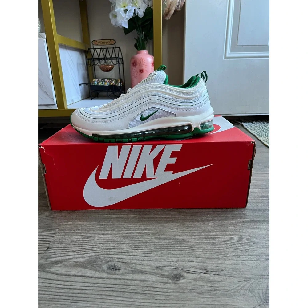 Nike Air Max 97 Men's White Pine Green DH0271-100 Size 8.5